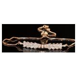 Rose Gold 2.50 ct White Topaz Ballerina Bracelet