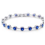 Beautiful 6.00 ct Sapphire Tennis Bracelet