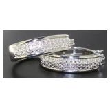 XX-Large Diamond Accent Hoop Earrings