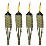 Bamboo Tiki Torch w