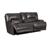 Ashley U609 Leather DBL Recliner w/Console