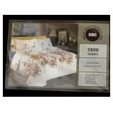 King 1800 Series Floral Sheet Set