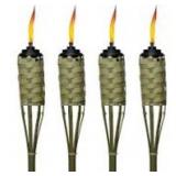 Bamboo Tiki Torch w