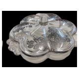 Silver Overlay Candy Dish