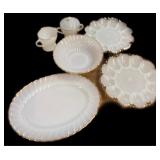 6 Pc Fire-king Serving Pieces