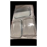 (3) Estate Glass Baking Dishes