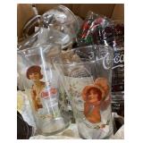 Huge Box Coke & Pepsi Vintage Glasses