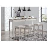 Ashley D394-223 Counter Table & 3 Bar Stools