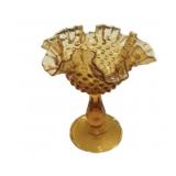 Fenton Amber Hobnail Candy Dish