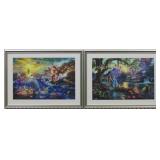 Little Mermaid/ Prin. & Frog Giclee By T. Kinkade