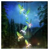 Hummingbird Solar Light Wind Chimes