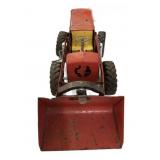 Vintage Red Metal Backhoe