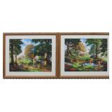 Winnie The Pooh I/II Giclee By Thomas Kinkade