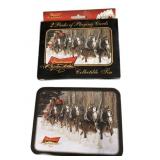 (10) Tins of (2) Packs Sealed Budweiser Playing