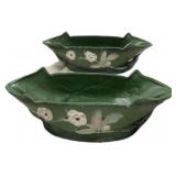 Pair 12 " Roseville Planters