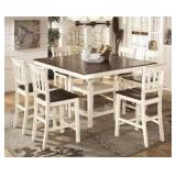 Ashley D583 Whitesburg Bar Table & 6 Bar Stools