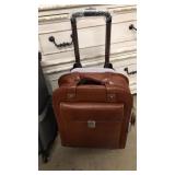 Siamod Leather Wheeled Laptop Case