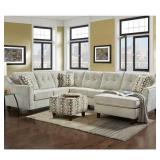 Sydney Cream Chenille 3 pc Sectional Sofa
