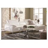 Ashley 37305 Contemporary White Sectional