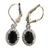Natural 2.00 ct Sapphire & Zircon Earrings