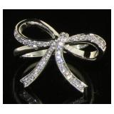 Beautiful White Topaz Quality Bow Ring