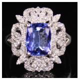 14k Gold 2.62 ct Tanzanite & Diamond Ring