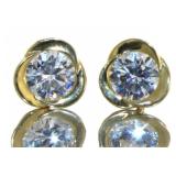 10kt Gold Swarovski Zicconia Stud Earrings