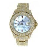 18kt Gold Rolex Yachtmaster MOP Diamond Watch