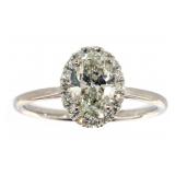 14k Gold 1.21 ct Oval Brilliant Lab Diamond Ring