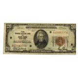 Series 1929 New York $20.00 National Currency Note