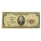 Series 1929 Kansas City $20 National Currency Note