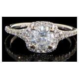 14K White Gold 1.46 ct Round Diamond Ring