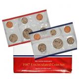 1987 Uncirculated Coin Set with D & P Mint