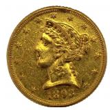 1893 Liberty Head $5.00 Gold Half Eagle