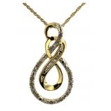 Beautiful 1/4 ct Natural Diamond Infinity Necklace