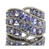 Genuine 3.75 ct Tanzanite Dinner Ring