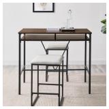 Walker Edison Counter Height Table & 2 Stools