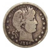 1896 Barber Quarter Dollar