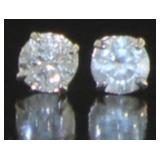 10kt White Gold 1/4 ct Diamond Stud Earrings