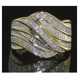 Elegant 1/4 ct Diamond Wavelink Ring