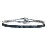 4f10kt Gold 2.00 ct Blue Diamond Tennis Bracelet