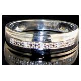 14kt White Gold Gents Diamond Ring