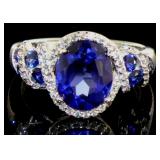 Oval 3.80 ct Sapphire Designer Ring