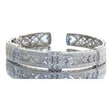 Stunning Quality Large Diamond Cuff Bracelet