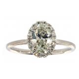 14k Gold 1.21 ct Oval Brilliant Lab Diamond Ring