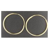 14kt Gold Endless 15.5 mm Huggie Hoops