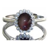 Natural 1.00 ct Ethiopian Black Opal Ring