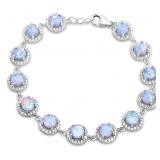 Gorgeous Round 12.00 ct White Opal Bracelet