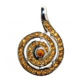 Natural 3.00 ct Golden Citrine Designer Pendant