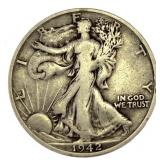 1942 San Francisco Walking Liberty Half Dollar